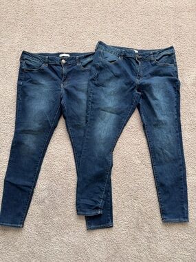 SO Women's Indigo Skinny Stretch Jeans - Twin Pack